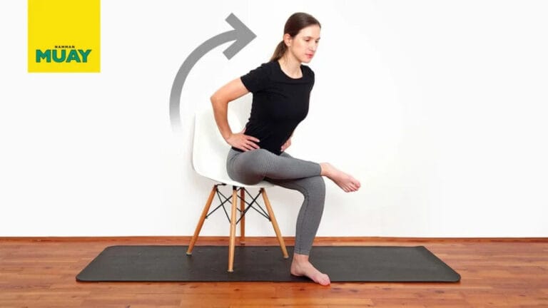 Sitzende Piriformis Dehnung im 4er-Sitz