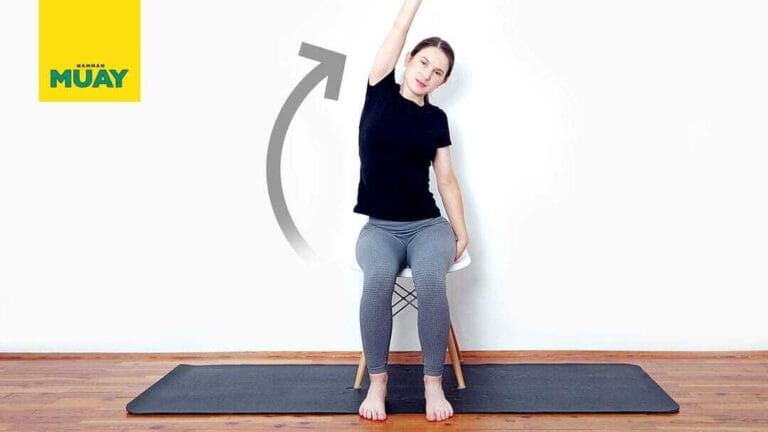 Sitzende QL-Dehnung bei Rückenschmerzen